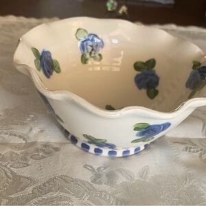 Vintage Signed Handpainted Ceramic Bowl